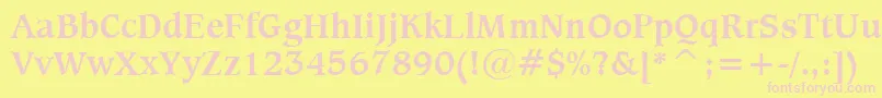 SudburB Font – Pink Fonts on Yellow Background