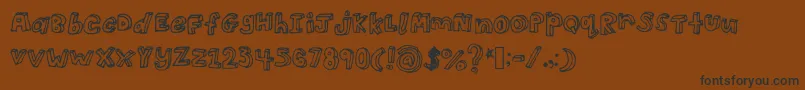 3D Font – Black Fonts on Brown Background