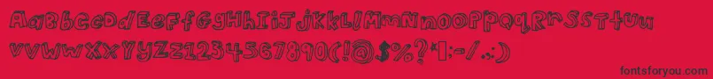 3D Font – Black Fonts on Red Background