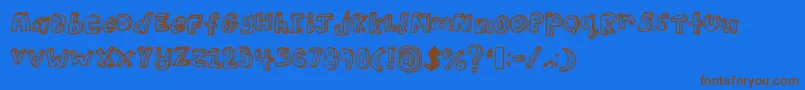 Шрифт 3D – коричневые шрифты на синем фоне