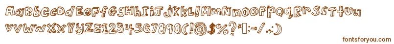 Шрифт 3D – коричневые шрифты на белом фоне