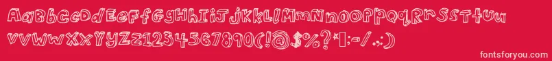 3D Font – Pink Fonts on Red Background