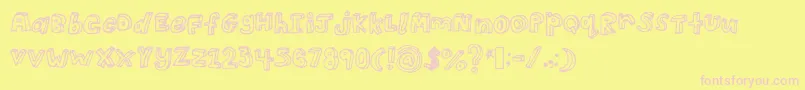 3D Font – Pink Fonts on Yellow Background
