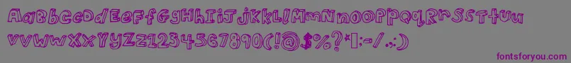 3D-fontti – violetit fontit harmaalla taustalla