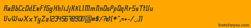 Fcrafsbi Font – Black Fonts on Orange Background