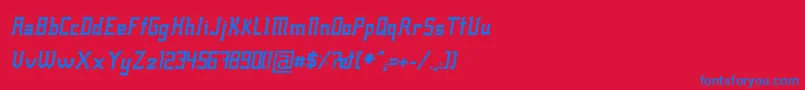 Шрифт Fcrafsbi – синие шрифты на красном фоне