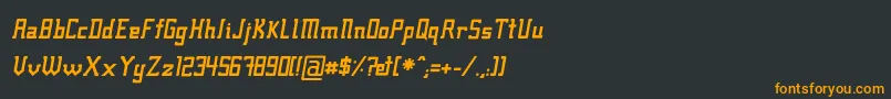 Fcrafsbi Font – Orange Fonts on Black Background