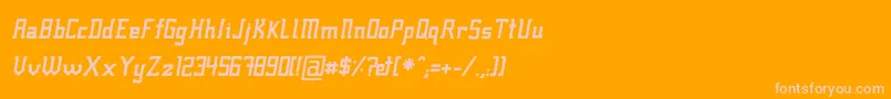 Fcrafsbi-Schriftart – Rosa Schriften auf orangefarbenem Hintergrund