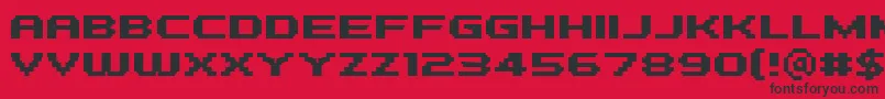 PfTempestaFiveExtendedBold Font – Black Fonts on Red Background