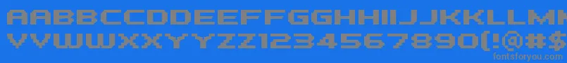 PfTempestaFiveExtendedBold Font – Gray Fonts on Blue Background