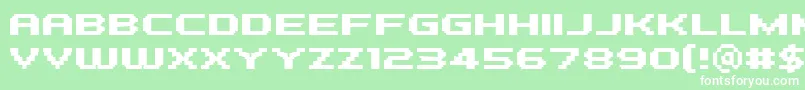 Police PfTempestaFiveExtendedBold – polices blanches sur fond vert