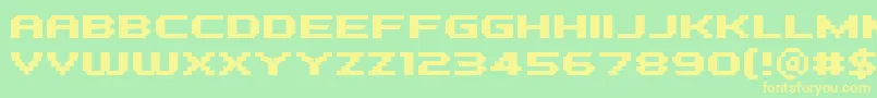 PfTempestaFiveExtendedBold Font – Yellow Fonts on Green Background