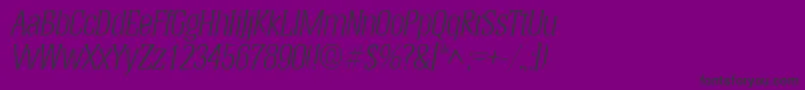 HeliumlhItalic Font – Black Fonts on Purple Background