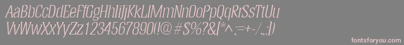 HeliumlhItalic Font – Pink Fonts on Gray Background