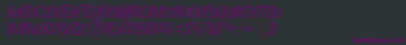 HeliumlhItalic Font – Purple Fonts on Black Background