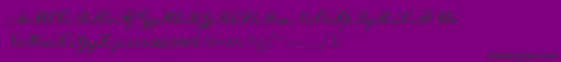 ArtscriptRegular-Schriftart – Schwarze Schriften auf violettem Hintergrund