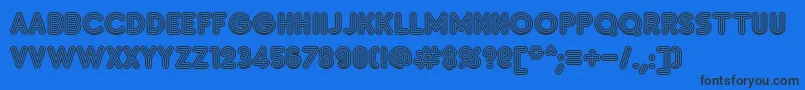 SanasoftInsetC.Kz Font – Black Fonts on Blue Background