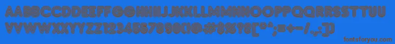 SanasoftInsetC.Kz Font – Brown Fonts on Blue Background