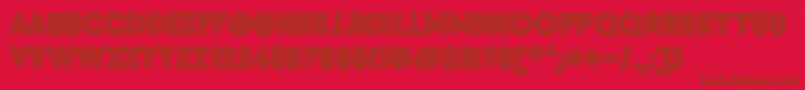 SanasoftInsetC.Kz Font – Brown Fonts on Red Background