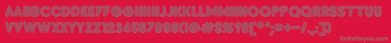 SanasoftInsetC.Kz Font – Gray Fonts on Red Background