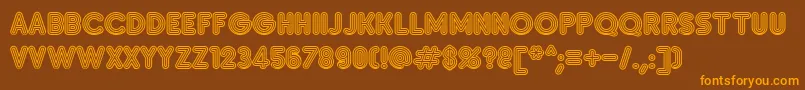 Fonte SanasoftInsetC.Kz – fontes laranjas em um fundo marrom