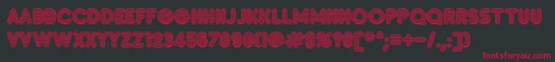 SanasoftInsetC.Kz Font – Red Fonts on Black Background