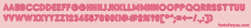 SanasoftInsetC.Kz Font – Red Fonts on Pink Background
