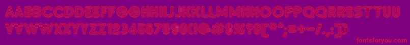 SanasoftInsetC.Kz Font – Red Fonts on Purple Background