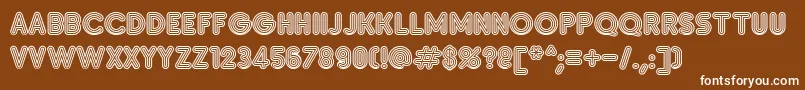 SanasoftInsetC.Kz Font – White Fonts on Brown Background