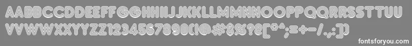 フォントSanasoftInsetC.Kz – 灰色の背景に白い文字