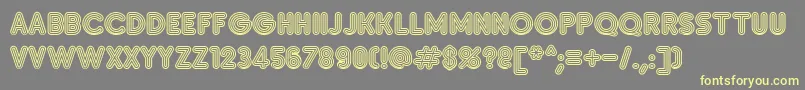 SanasoftInsetC.Kz Font – Yellow Fonts on Gray Background