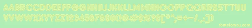 SanasoftInsetC.Kz Font – Yellow Fonts on Green Background