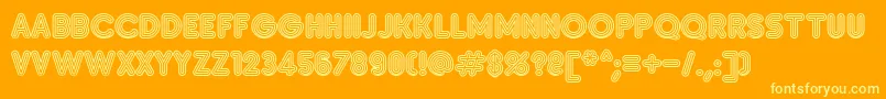 フォントSanasoftInsetC.Kz – オレンジの背景に黄色の文字