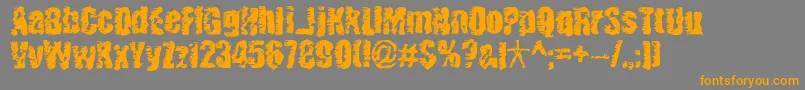 BnBenwitchProject Font – Orange Fonts on Gray Background