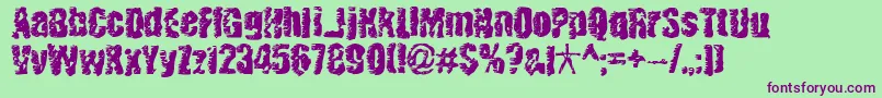 BnBenwitchProject Font – Purple Fonts on Green Background