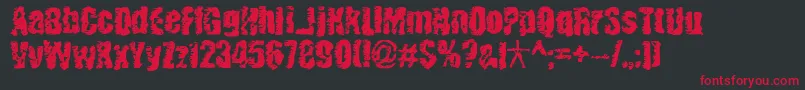 BnBenwitchProject Font – Red Fonts on Black Background