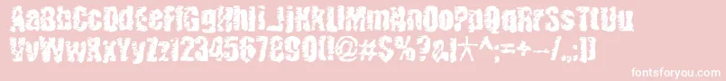 BnBenwitchProject Font – White Fonts on Pink Background