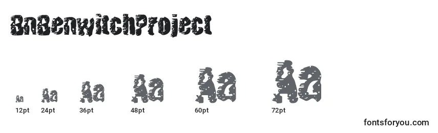Размеры шрифта BnBenwitchProject