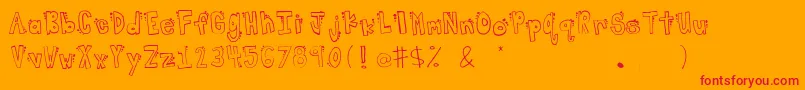 fuente Spottedot – Fuentes Rojas Sobre Fondo Naranja