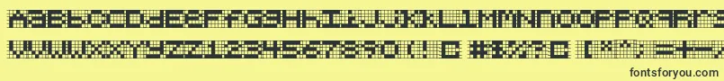 Chlorenuf Font – Black Fonts on Yellow Background