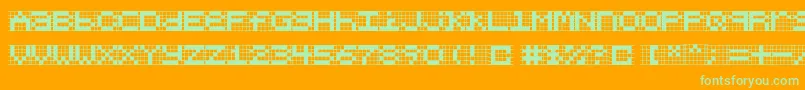Chlorenuf Font – Green Fonts on Orange Background