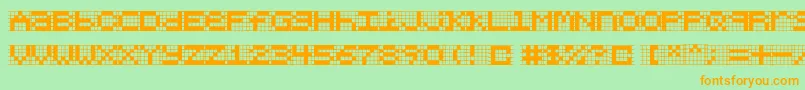 Chlorenuf Font – Orange Fonts on Green Background