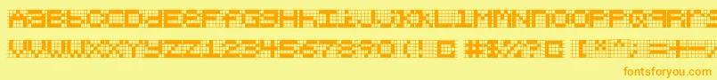 Chlorenuf Font – Orange Fonts on Yellow Background