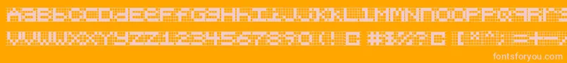 Chlorenuf Font – Pink Fonts on Orange Background