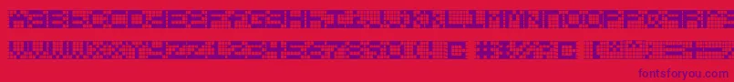 Chlorenuf Font – Purple Fonts on Red Background