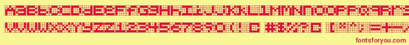 Chlorenuf Font – Red Fonts on Yellow Background
