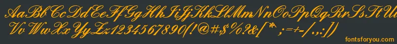 QuadrillescriptblacksskBold Font – Orange Fonts on Black Background