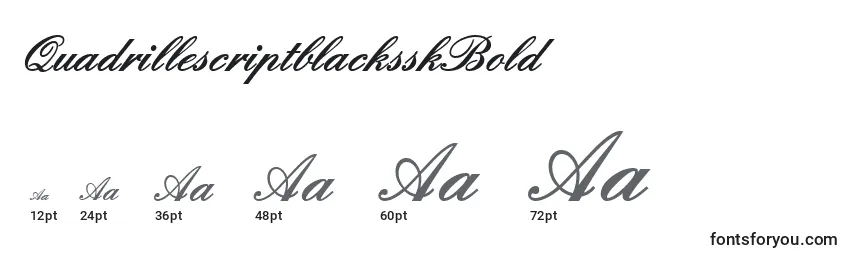 QuadrillescriptblacksskBold Font Sizes