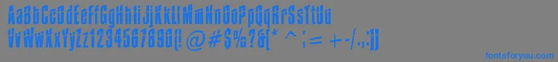 Impossible0Minus30 Font – Blue Fonts on Gray Background