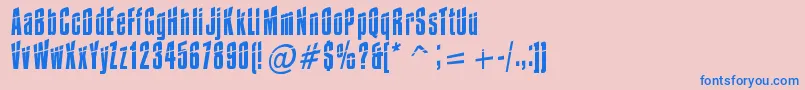 Impossible0Minus30 Font – Blue Fonts on Pink Background